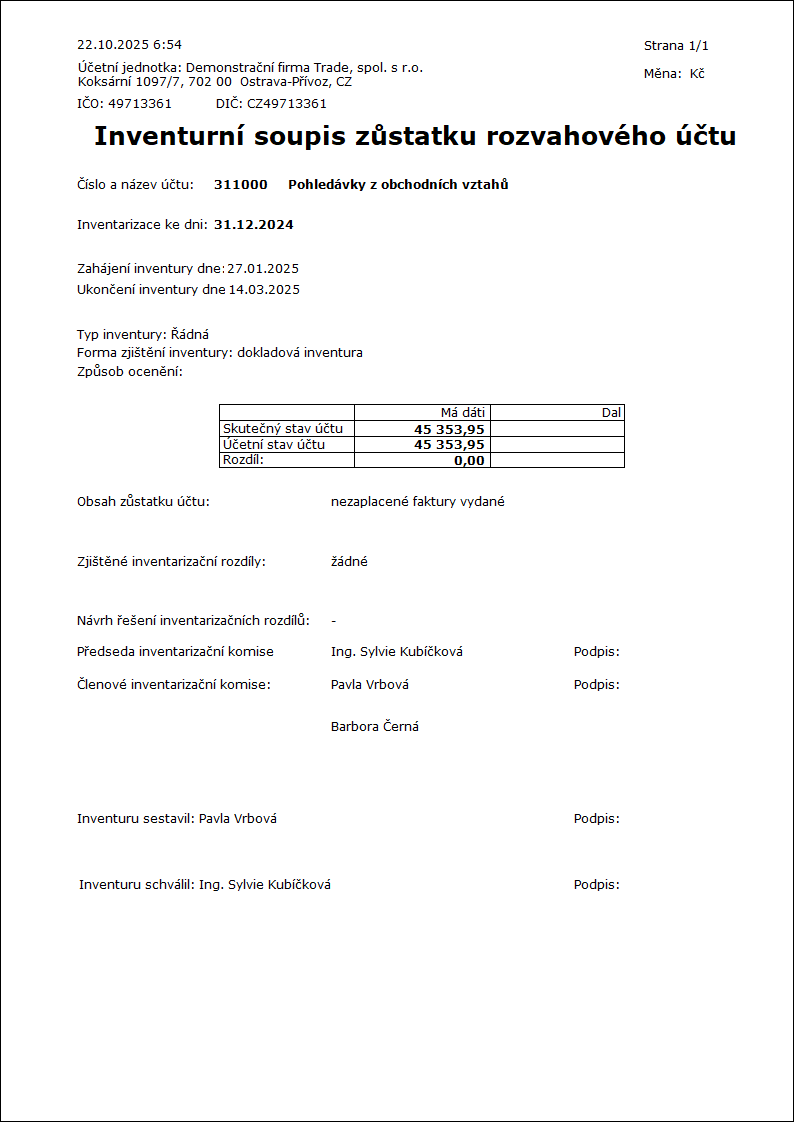 InventorySheetOfBalanceSheetAccount